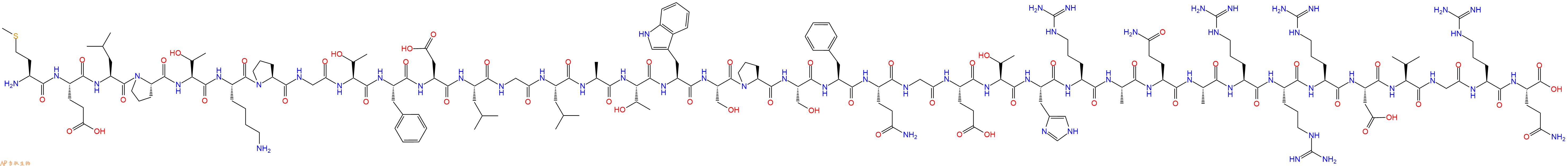 专肽生物产品Met-Glu-Leu-Pro-Thr-Lys-Pro-Gly-Thr-Phe-Asp-Leu-Gl