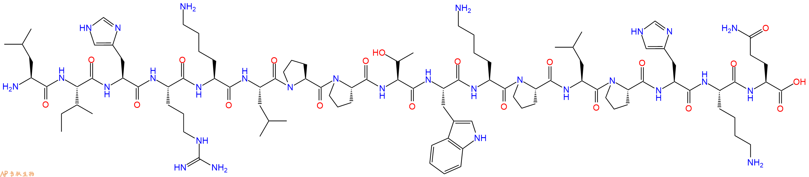 专肽生物产品十七肽LIHRKLPPTWKPLPHKQ