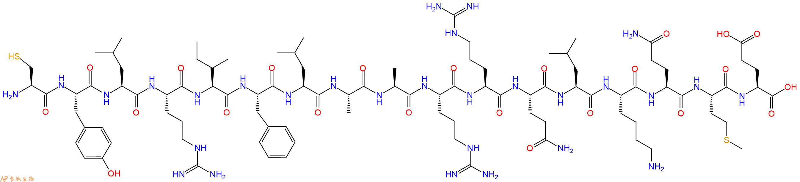 专肽生物产品十七肽CYLRIFLAARRQLKQME