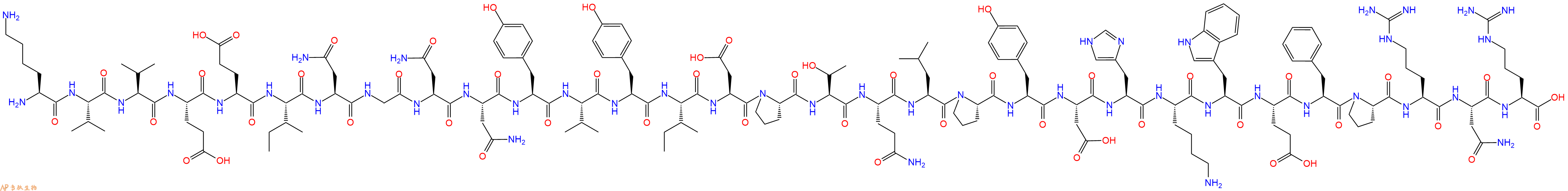 专肽生物产品Lys-Val-Val-Glu-Glu-Ile-Asn-Gly-Asn-Asn-Tyr-Val-Ty