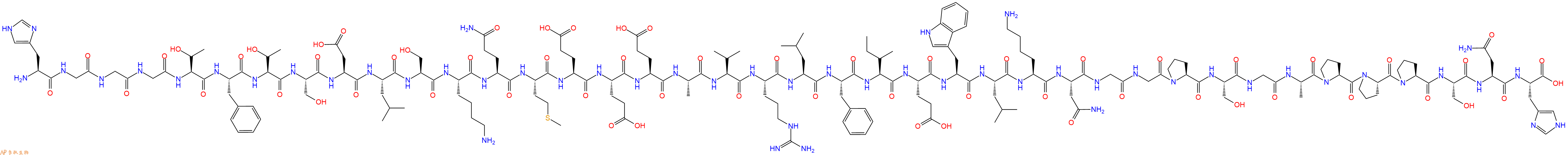专肽生物产品His-Gly-Gly-Gly-Thr-Phe-Thr-Ser-Asp-Leu-Ser-Lys-Gl