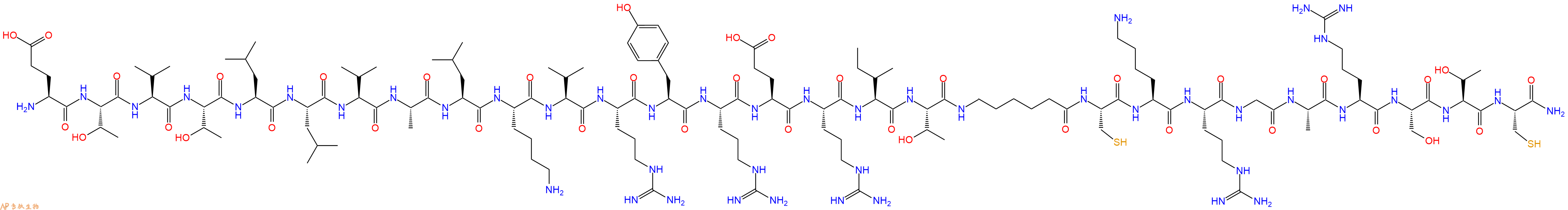 专肽生物产品Glu-Thr-Val-Thr-Leu-Leu-Val-Ala-Leu-Lys-Val-Arg-Ty