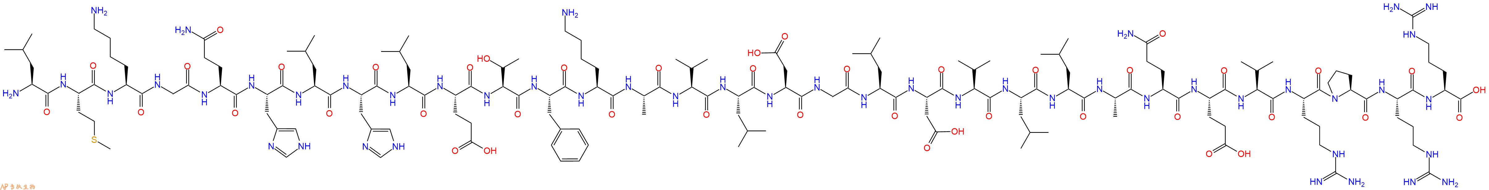 专肽生物产品Leu-Met-Lys-Gly-Gln-His-Leu-His-Leu-Glu-Thr-Phe-Ly