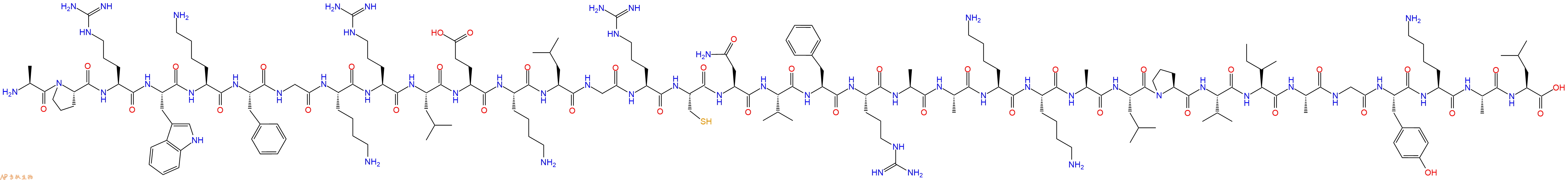 专肽生物产品Ala-Pro-Arg-Trp-Lys-Phe-Gly-Lys-Arg-Leu-Glu-Lys-Le