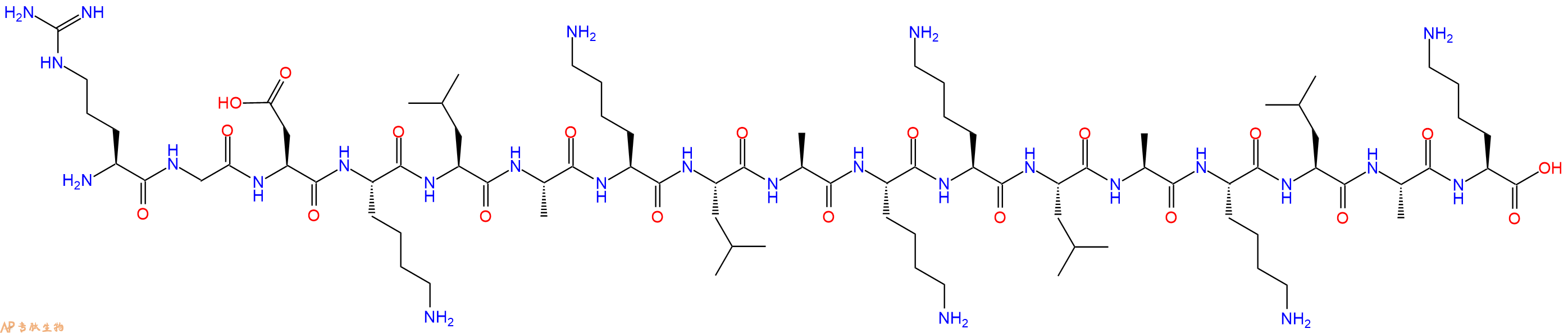 专肽生物产品十七肽RGDKLAKLAKKLAKLAK