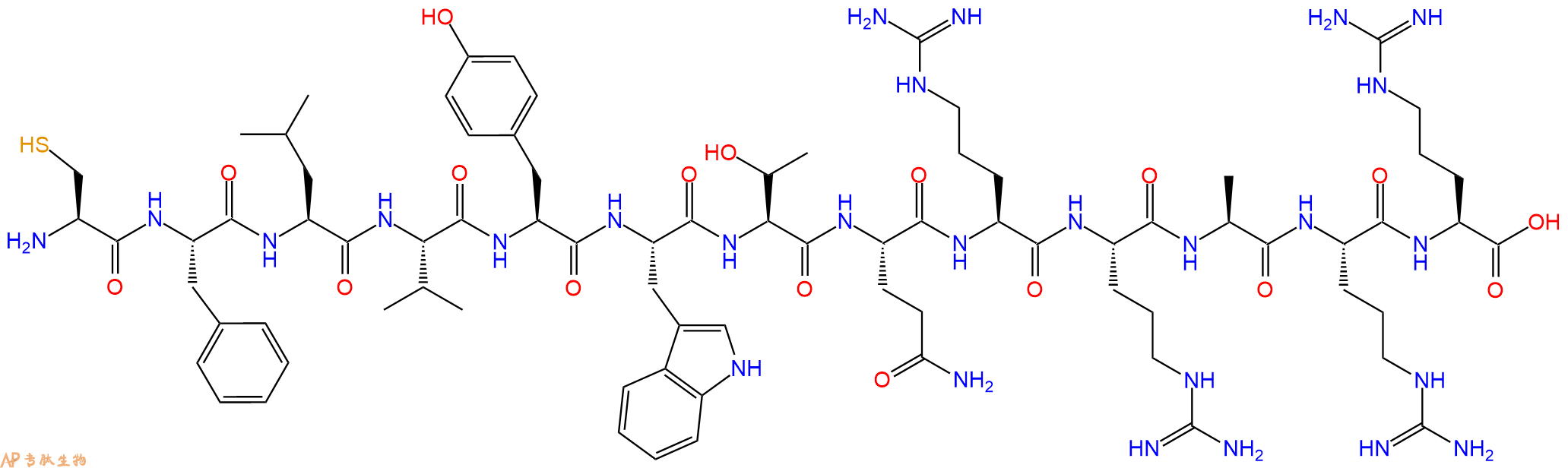 专肽生物产品十三肽CFLVYWTQRRARR