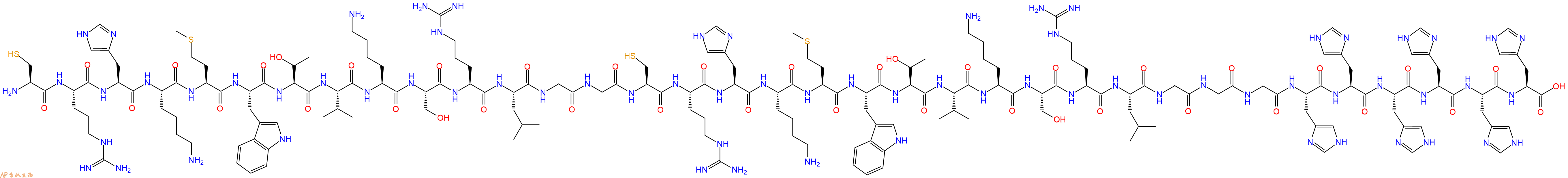 专肽生物产品Cys-Arg-His-Lys-Met-Trp-Thr-Val-Lys-Ser-Arg-Leu-Gl