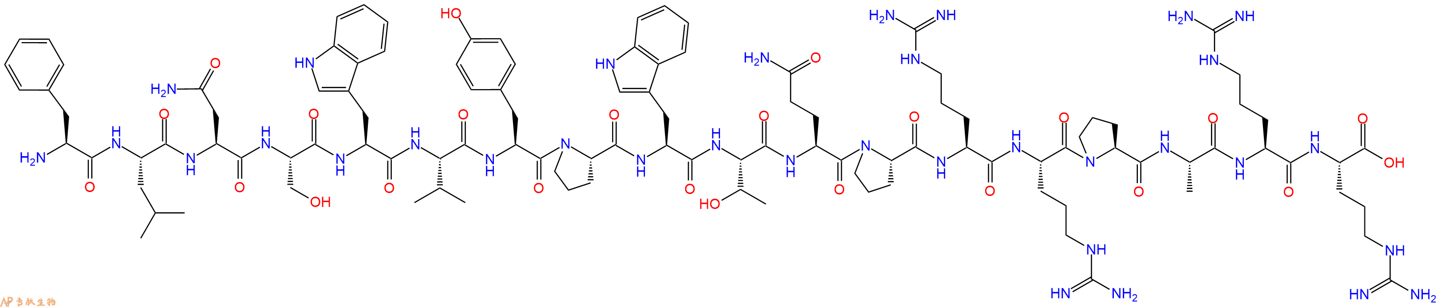 专肽生物产品十八肽FLNSWVYPWTQPRRPARR