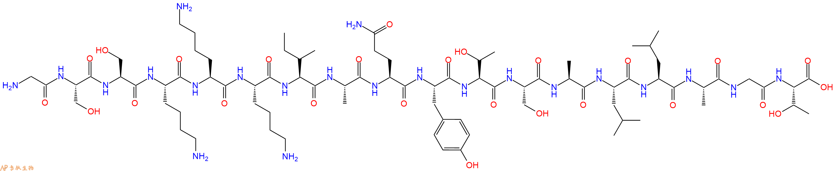 专肽生物产品十八肽GSSKKKIAQYTSALLAGT