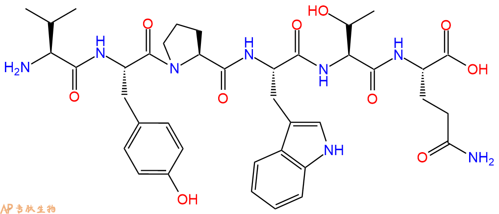专肽生物产品六肽Val-Tyr-Pro-Trp-Thr-Gln