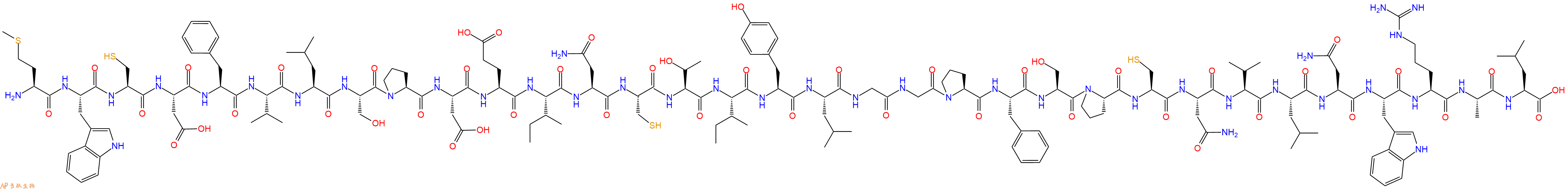 专肽生物产品Met-Trp-Cys-Asp-Phe-Val-Leu-Ser-Pro-Asp-Glu-Ile-As