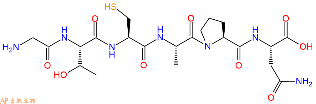 专肽生物产品六肽Gly-Thr-Cys-Ala-Pro-Asn