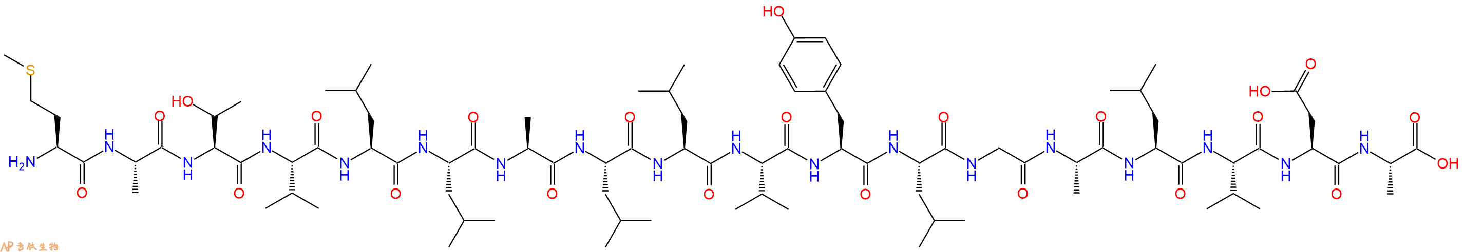 专肽生物产品十八肽MATVLLALLVYLGALVDA