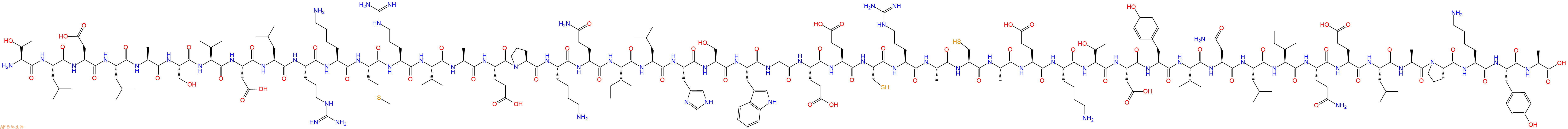 专肽生物产品Thr-Leu-Asp-Leu-Ala-Ser-Val-Asp-Leu-Arg-Lys-Met-Ar