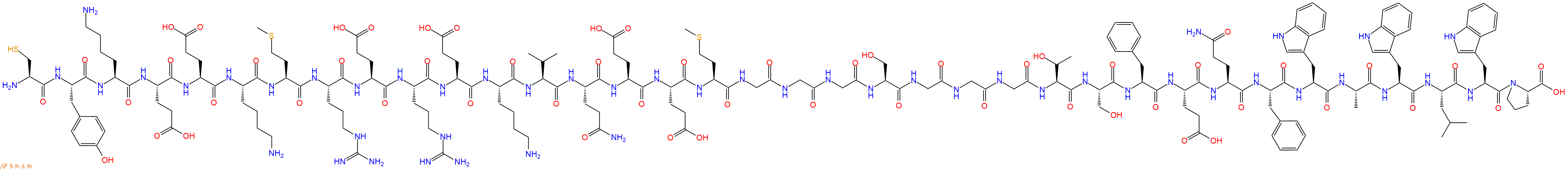 专肽生物产品Cys-Tyr-Lys-Glu-Glu-Lys-Met-Arg-Glu-Arg-Glu-Lys-Va