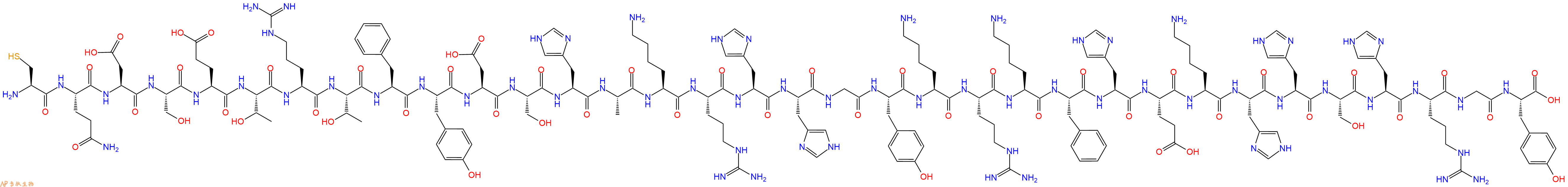 专肽生物产品Cys-Gln-Asp-Ser-Glu-Thr-Arg-Thr-Phe-Tyr-Asp-Ser-Hi
