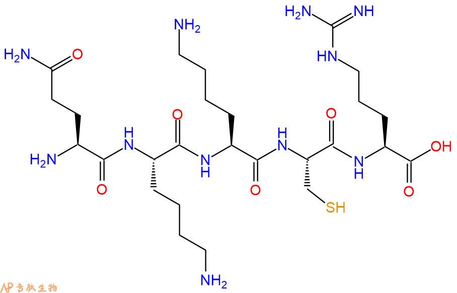 专肽生物产品五肽Gln-Lys-Lys-Cys-Arg