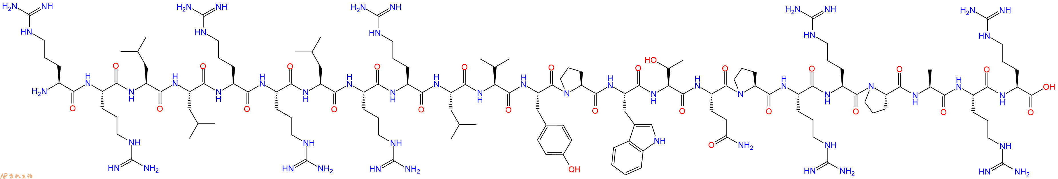 专肽生物产品二十三肽RRLLRRLRRLVYPWTQPRRPARR