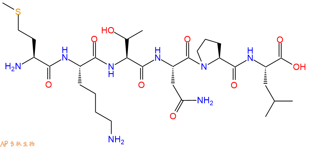 专肽生物产品六肽Met-Lys-Thr-Asn-Pro-Leu