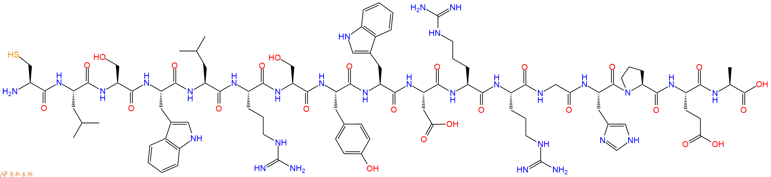专肽生物产品十七肽CLSWLRSYWDRRGHPEA