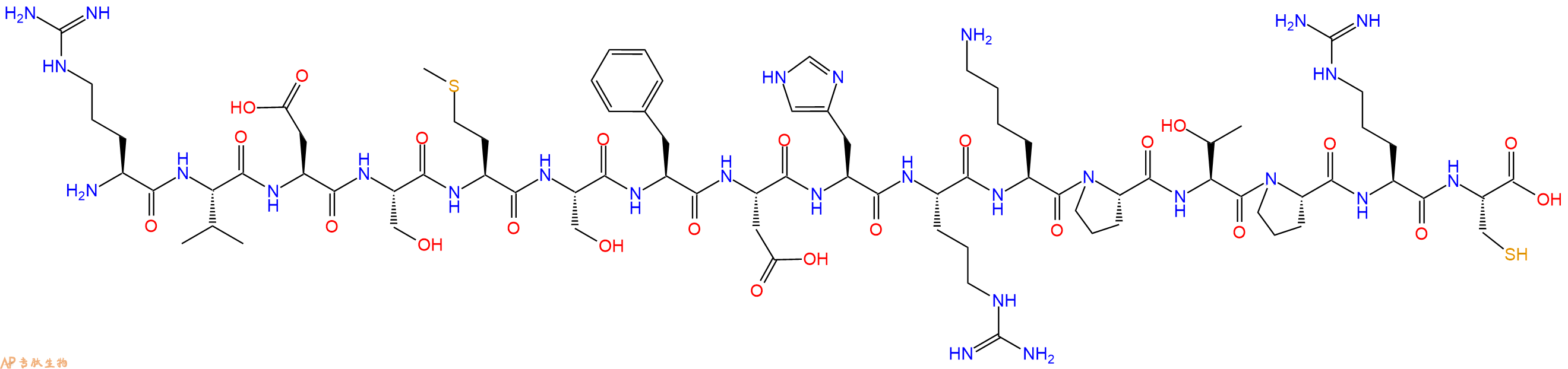 专肽生物产品十六肽RVDSMSFDHRKPTPRC