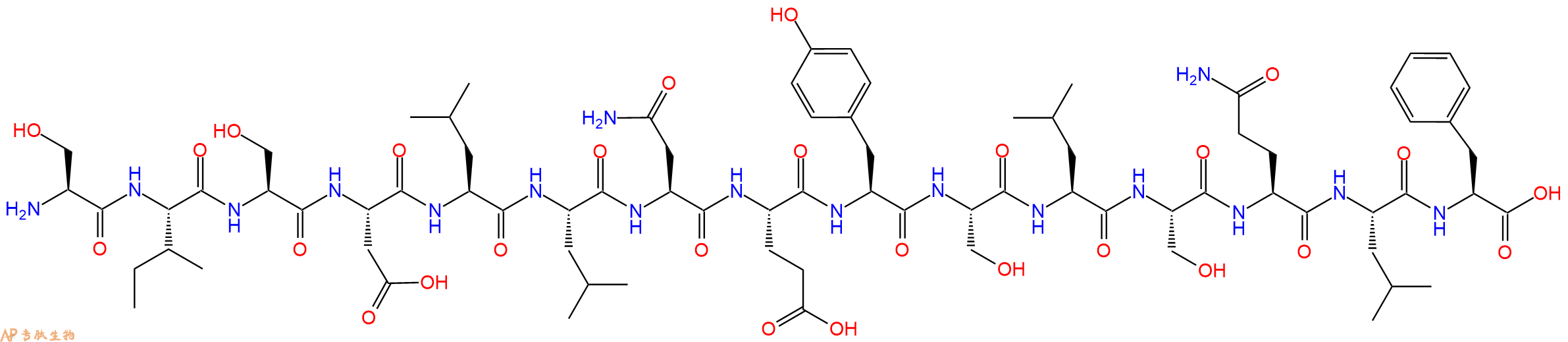 专肽生物产品十五肽SISDLLNEYSLSQLF
