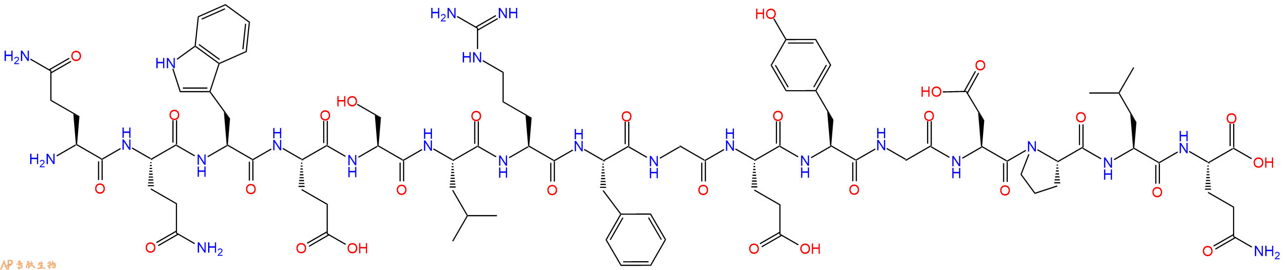 专肽生物产品十六肽QQWESLRFGEYGDPLQ