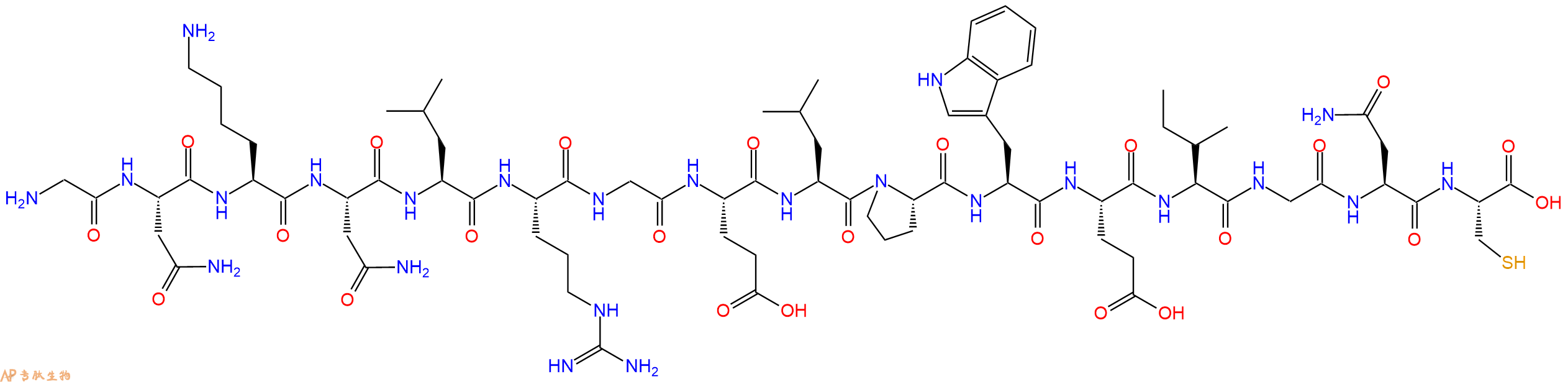专肽生物产品十六肽GNKNLRGELPWEIGNC