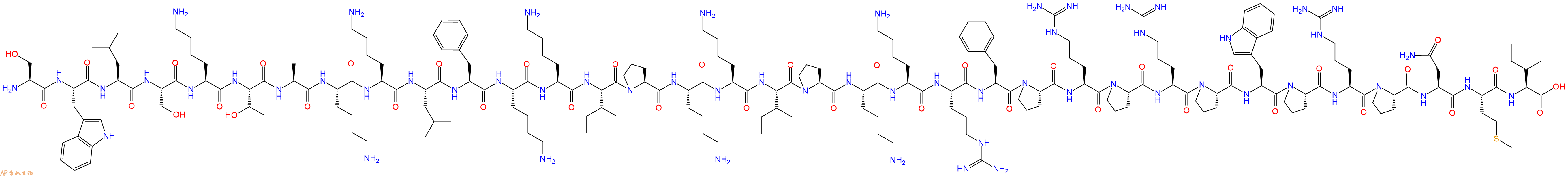 专肽生物产品Ser-Trp-Leu-Ser-Lys-Thr-Ala-Lys-Lys-Leu-Phe-Lys-Ly