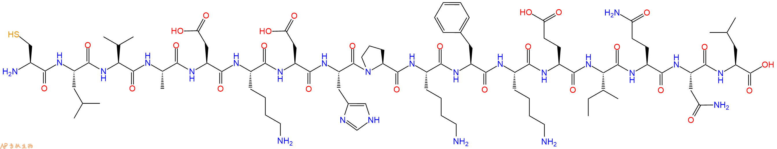 专肽生物产品十七肽CLVADKDHPKFKEIQNL