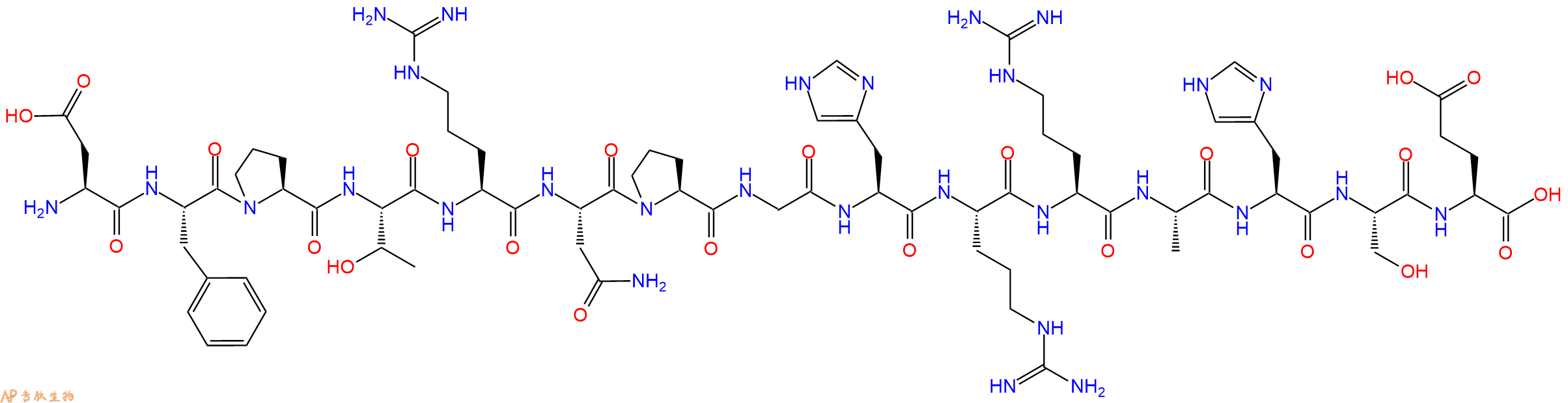 专肽生物产品十五肽DFPTRNPGHRRAHSE