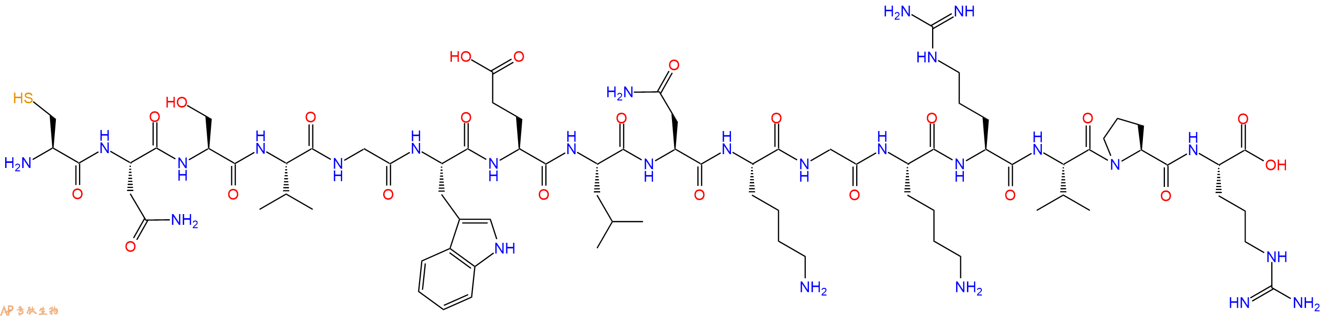 专肽生物产品十六肽CNSVGWELNKGKRVPR