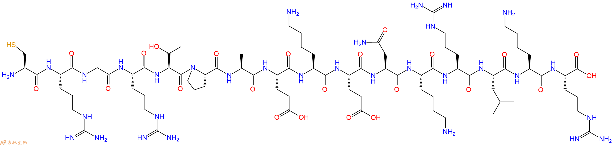 专肽生物产品十六肽CRGRTPAEKENKRLKR