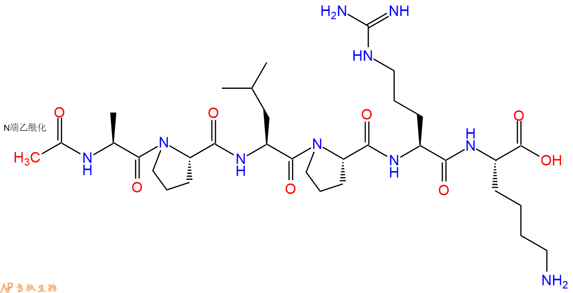 专肽生物产品六肽Ac-Ala-Pro-Leu-Pro-Arg-Lys