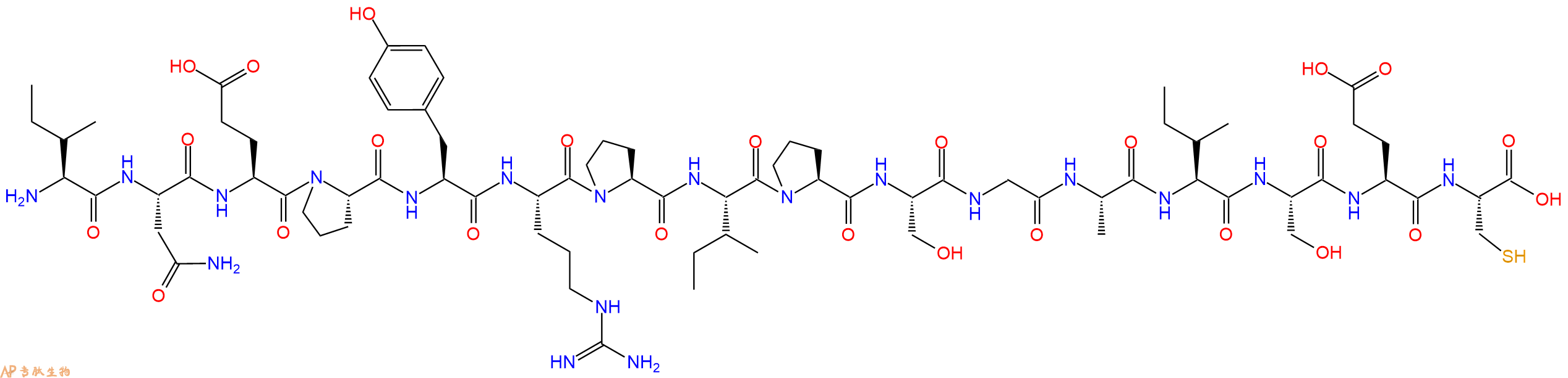专肽生物产品十六肽INEPYRPIPSGAISEC