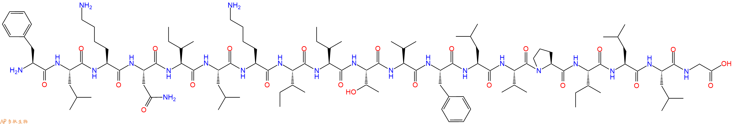 专肽生物产品十九肽FLKNILKIITVFLVPILLG