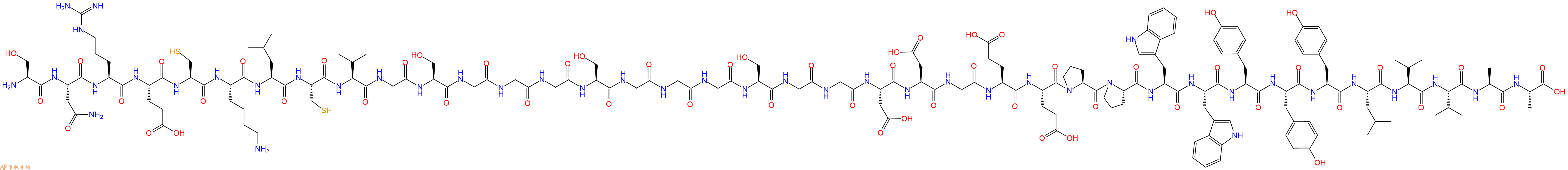 专肽生物产品Ser-Asn-Arg-Glu-Cys-Lys-Leu-Cys-Val-Gly-Ser-Gly-Gl