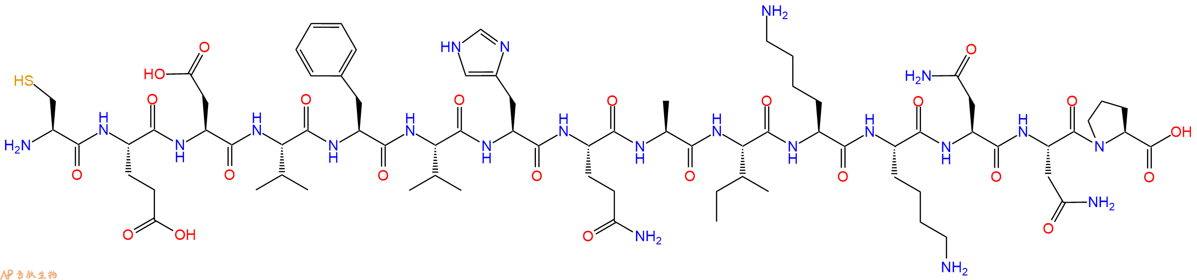 专肽生物产品十五肽CEDVFVHQAIKKNNP
