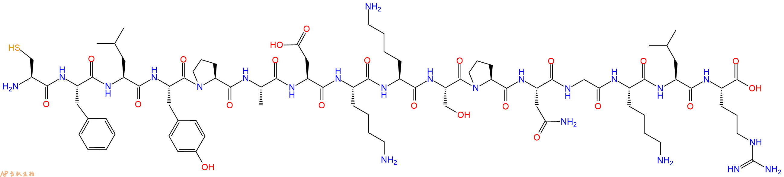专肽生物产品十六肽CFLYPADKKSPNGKLR