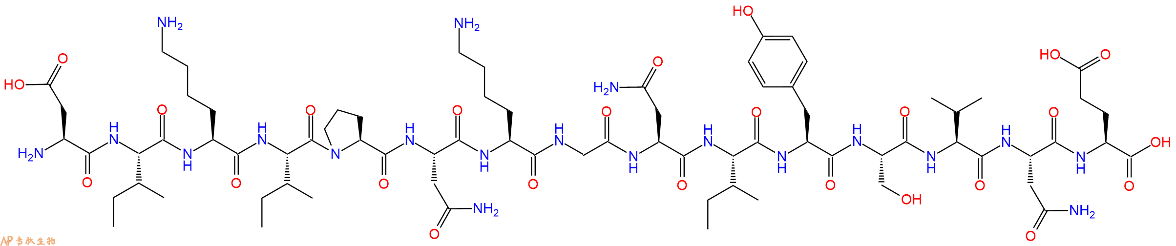 专肽生物产品十五肽DIKIPNKGNIYSVNE