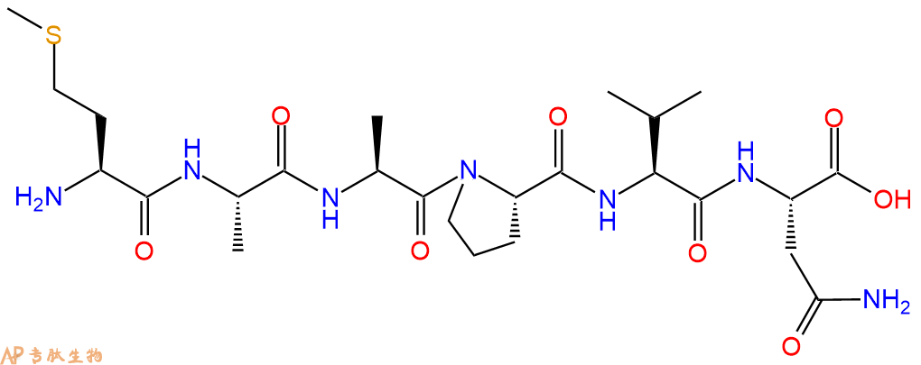专肽生物产品六肽Met-Ala-Ala-Pro-Val-Asn