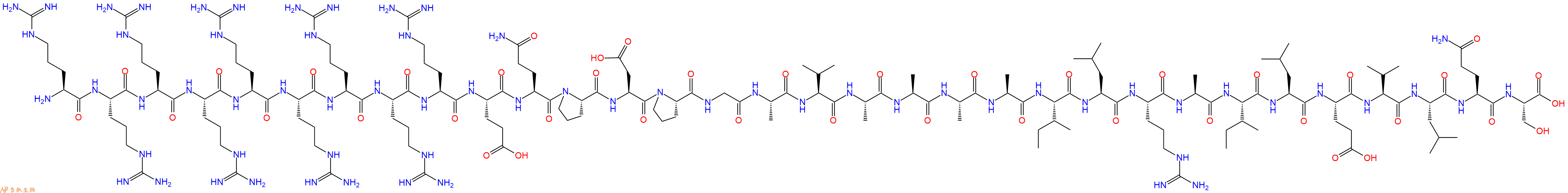 专肽生物产品Arg-Arg-Arg-Arg-Arg-Arg-Arg-Arg-Arg-Glu-Gln-Pro-As