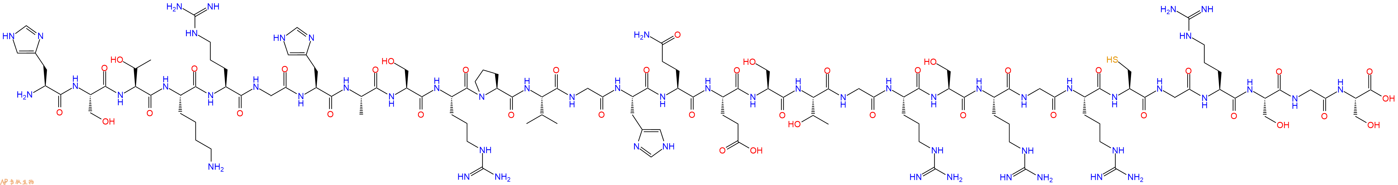 专肽生物产品His-Ser-Thr-Lys-Arg-Gly-His-Ala-Ser-Arg-Pro-Val-Gl