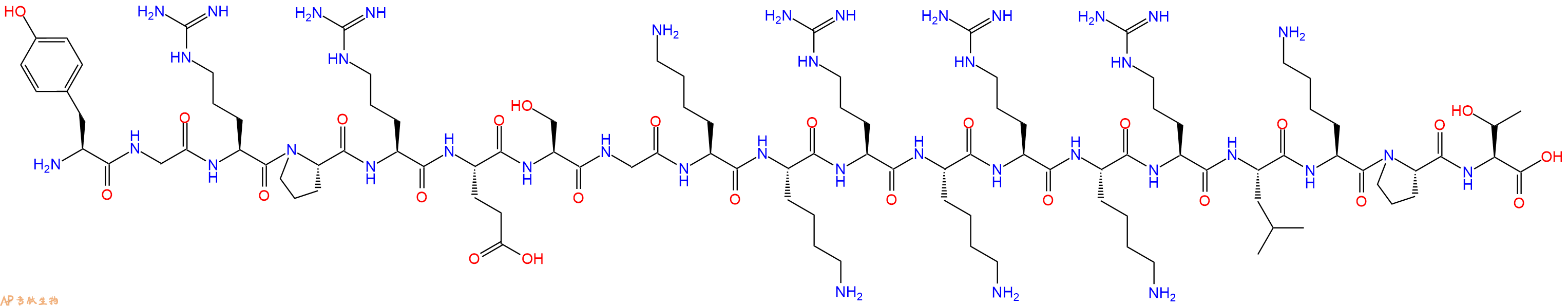 专肽生物产品十九肽YGRPRESGKKRKRKRLKPT137132-69-5