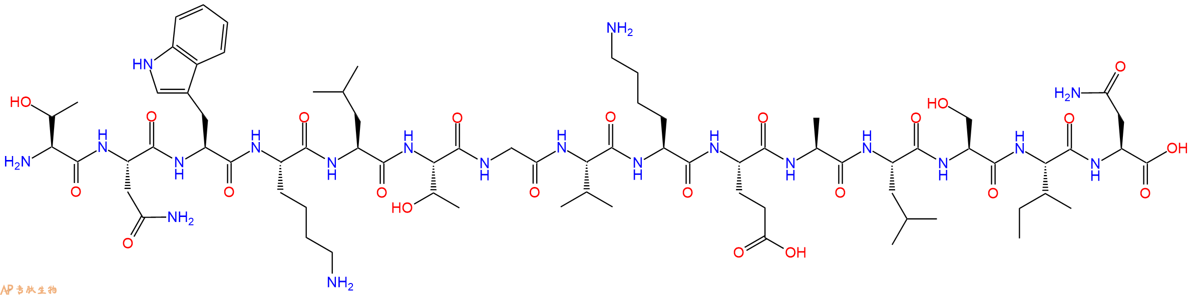 专肽生物产品十五肽TNWKLTGVKEALSIN