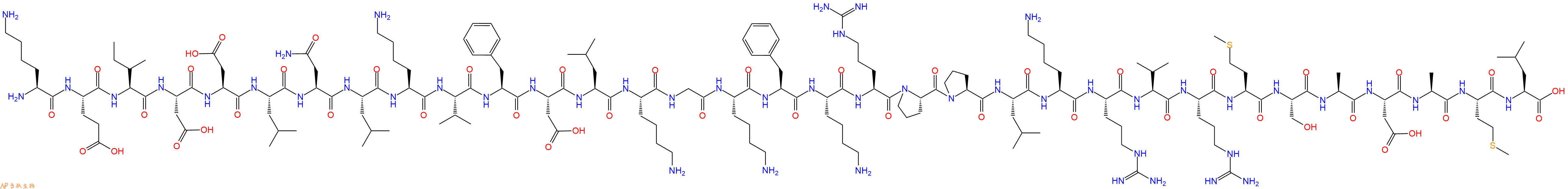 专肽生物产品Lys-Glu-Ile-Asp-Asp-Leu-Asn-Leu-Lys-Val-Phe-Asp-Le