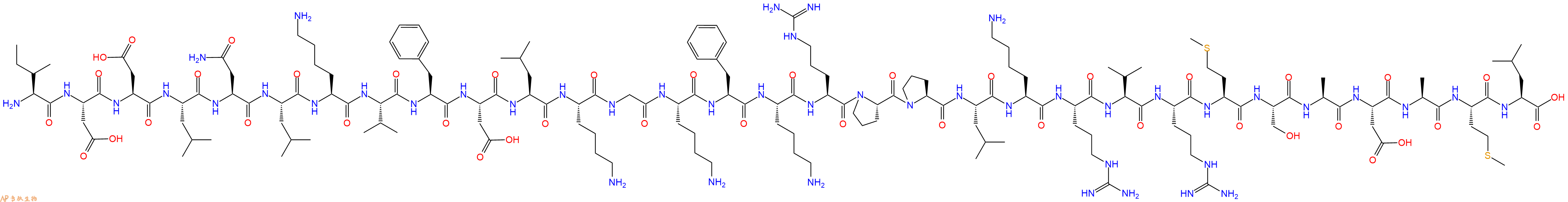 专肽生物产品Ile-Asp-Asp-Leu-Asn-Leu-Lys-Val-Phe-Asp-Leu-Lys-Gl