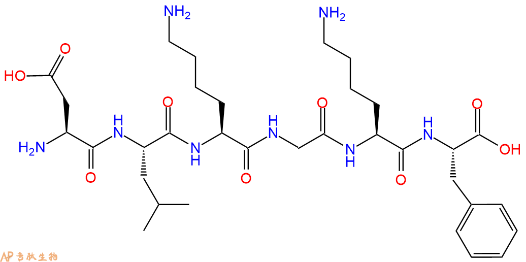 专肽生物产品六肽Asp-Leu-Lys-Gly-Lys-Phe