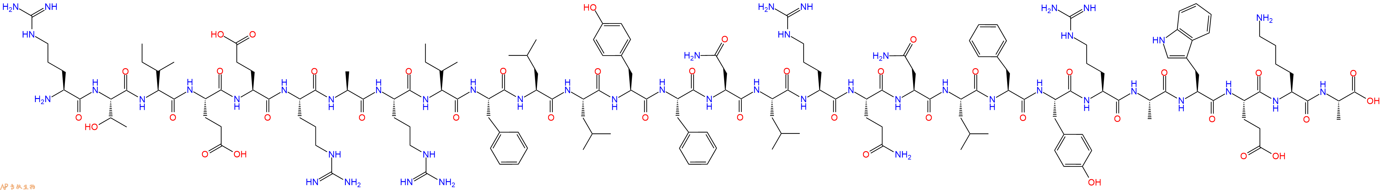专肽生物产品Arg-Thr-Ile-Glu-Glu-Arg-Ala-Arg-Ile-Phe-Leu-Leu-Ty