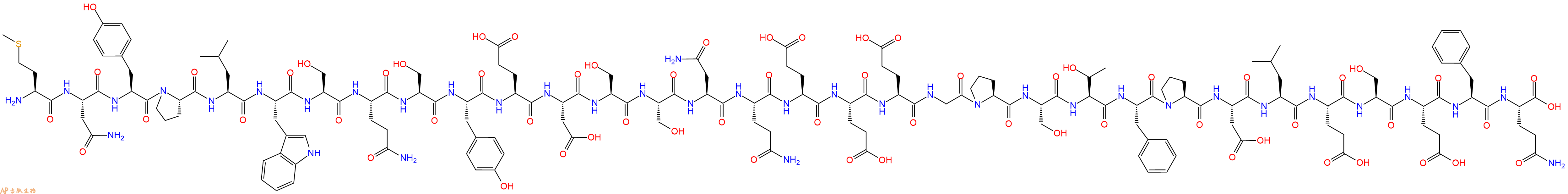 专肽生物产品Met-Asn-Tyr-Pro-Leu-Trp-Ser-Gln-Ser-Tyr-Glu-Asp-Se